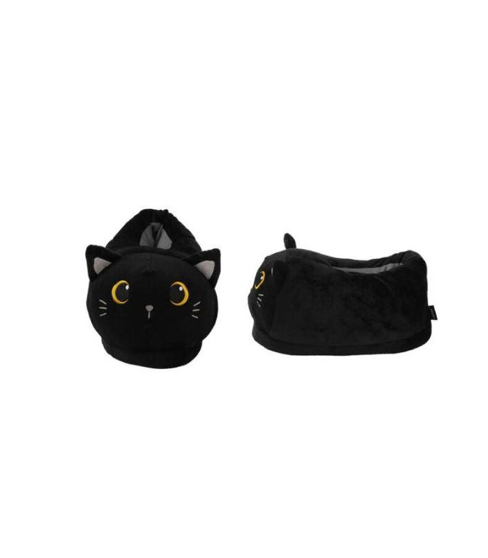Pantuflas Plush BLACK CAT