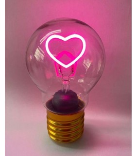 Luz Con Forma De Bombilla Heart
