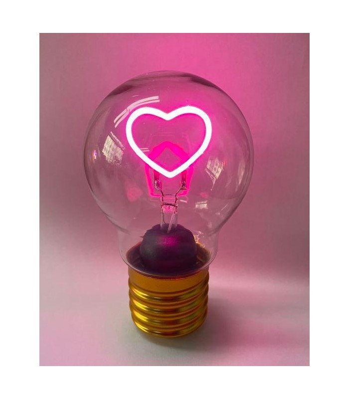 Luz Con Forma De Bombilla Heart