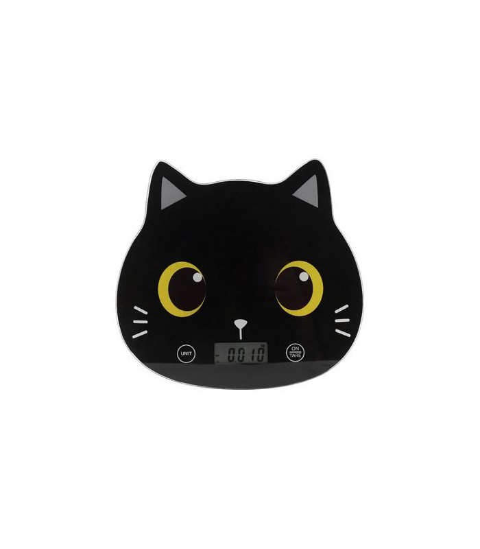 Balanza cocina gato - negro 24 x 26 cm