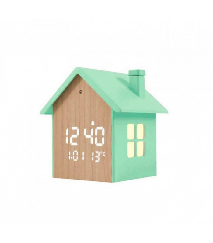 Reloj Despertador Casita Menta I Total