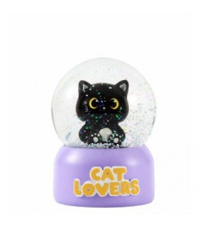 Bola de Nieve Gato Negro 7 Cm