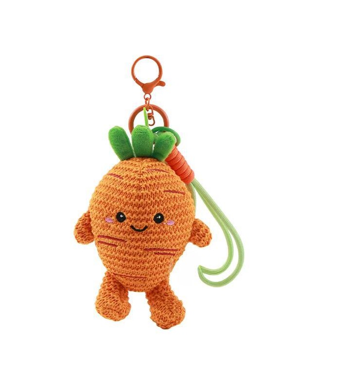 LLAVERO CROCHET ZANAHORIA