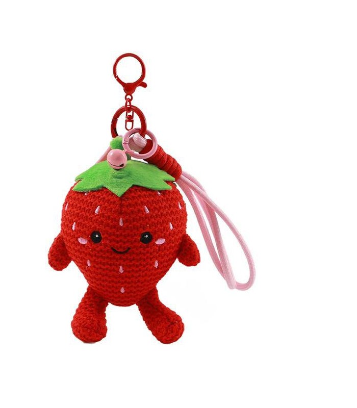 LLAVERO CROCHET FRESA