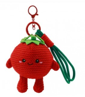 LLAVERO CROCHET TOMATE
