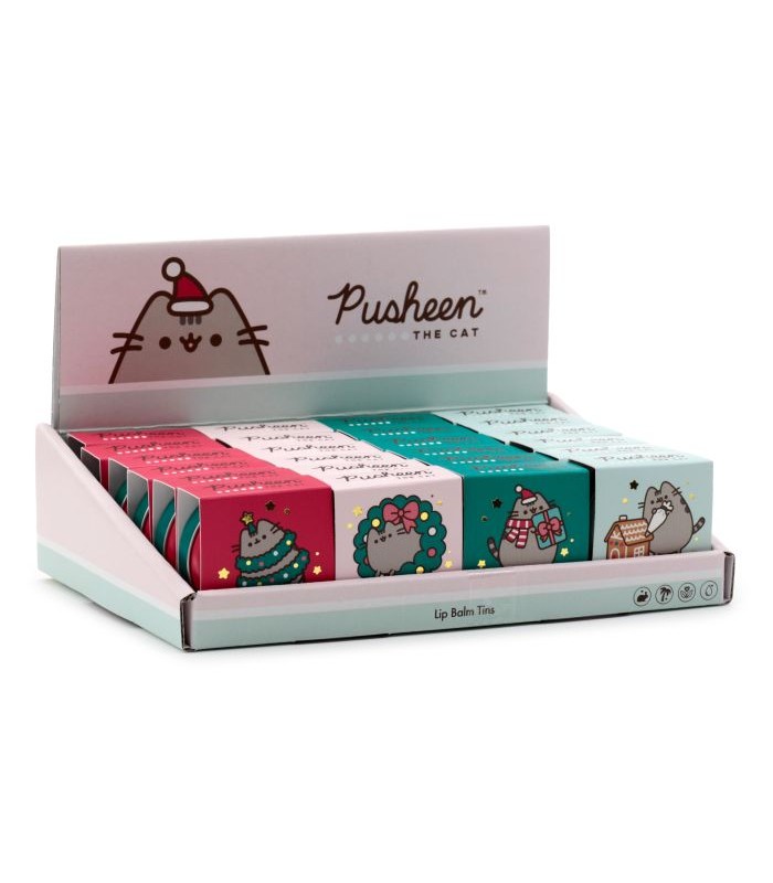 Bálsamo Labial en Lata Navidad Gato Pusheen